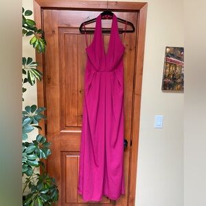 NWT item no: 41016759 Jill Stuart (Anthropologie) halter gown, size 6 berry pink